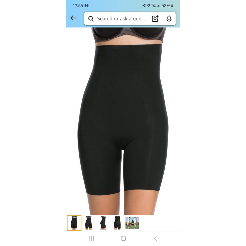 SPANX womens Shapewear for Women Thinstincts High-waisted Mid-thigh Short